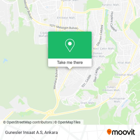 Gunesler Insaat A.S map