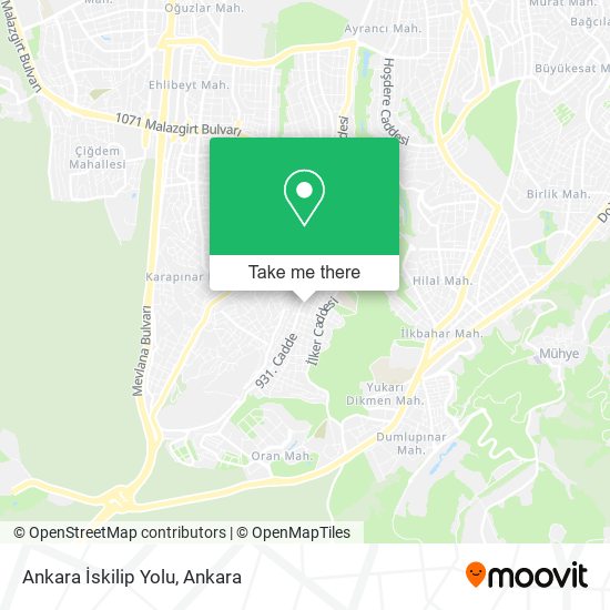 Ankara İskilip Yolu map