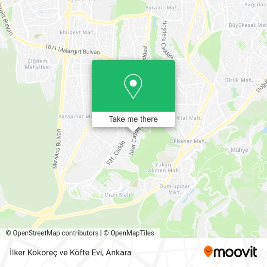 İlker Kokoreç ve Köfte Evi map