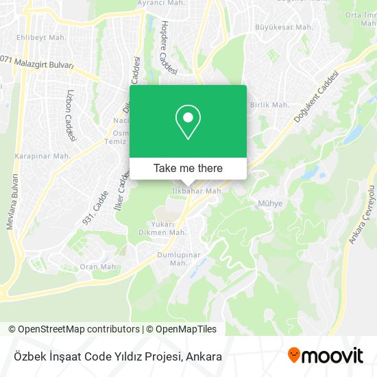 Özbek İnşaat Code Yıldız Projesi map