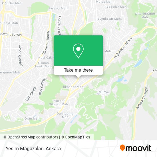 Yesım Magazaları map