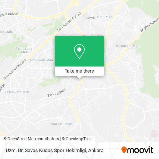 Uzm. Dr. Savaş Kudaş Spor Hekimligi map