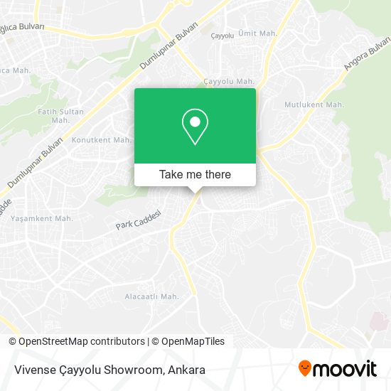 Vivense Çayyolu Showroom map