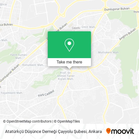 Atatürkçü Düşünce Derneği Çayyolu Şubesi map