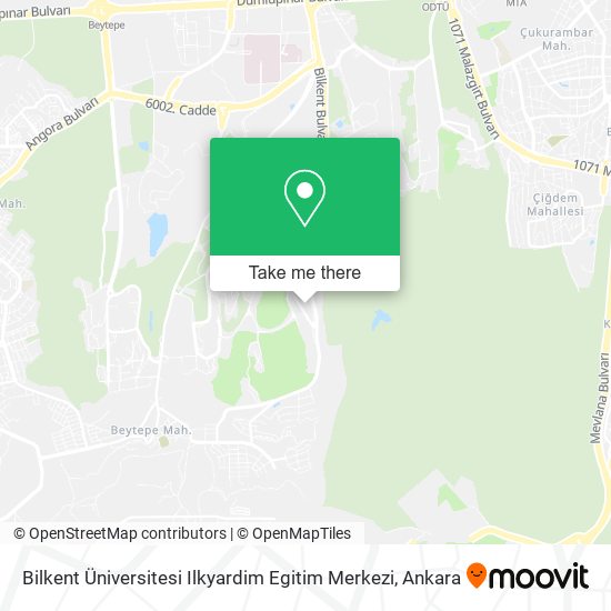 Bilkent Üniversitesi Ilkyardim Egitim Merkezi map