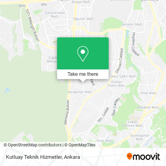 Kutluay Teknik Hizmetler map
