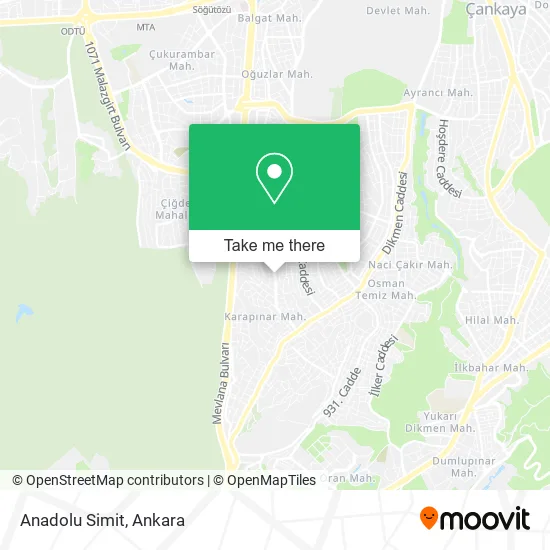 Anadolu Simit map
