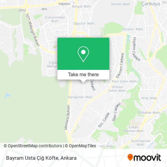 Bayram Usta Çiğ Köfte map