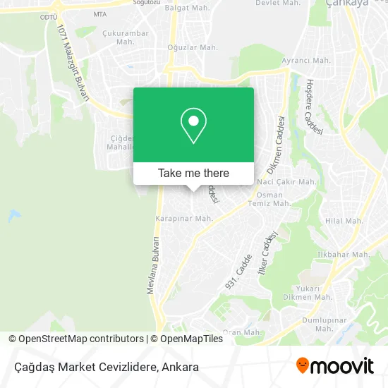 Çağdaş Market Cevizlidere map