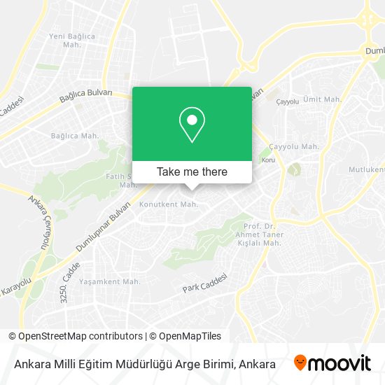 Ankara Milli Eğitim Müdürlüğü Arge Birimi map
