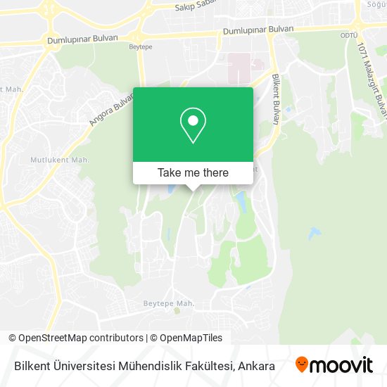 Bilkent Üniversitesi Mühendislik Fakültesi map