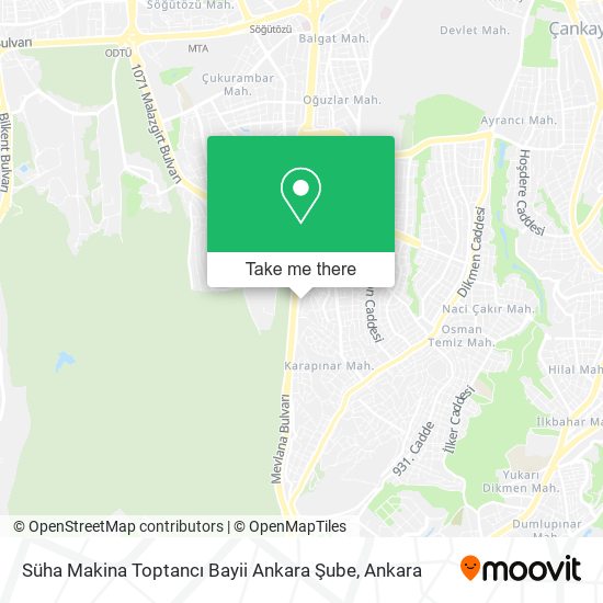 Süha Makina Toptancı Bayii Ankara Şube map