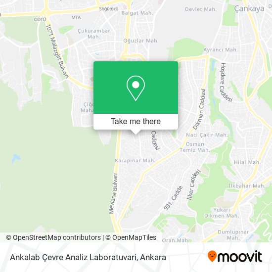 Ankalab Çevre Analiz Laboratuvari map