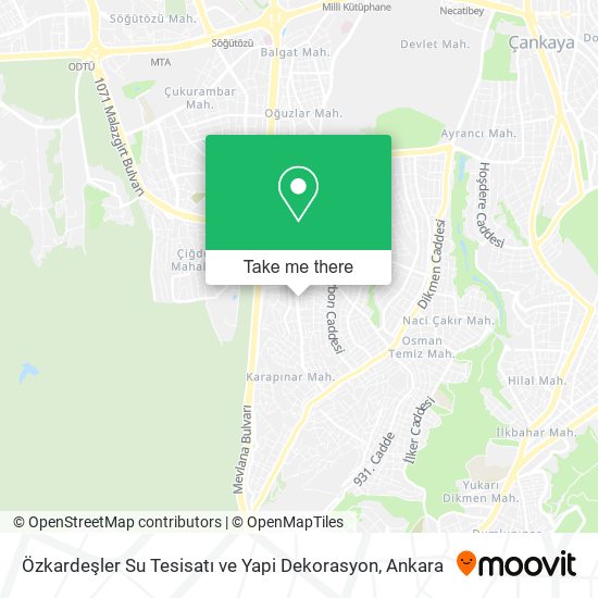 Özkardeşler Su Tesisatı ve Yapi Dekorasyon map