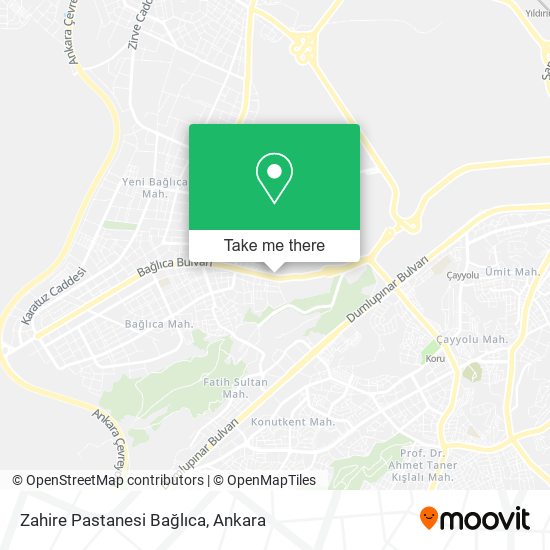 Zahire Pastanesi Bağlıca map