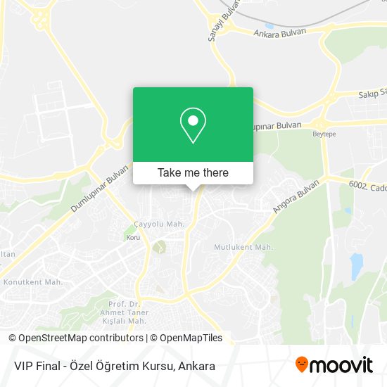 VIP Final - Özel Öğretim Kursu map
