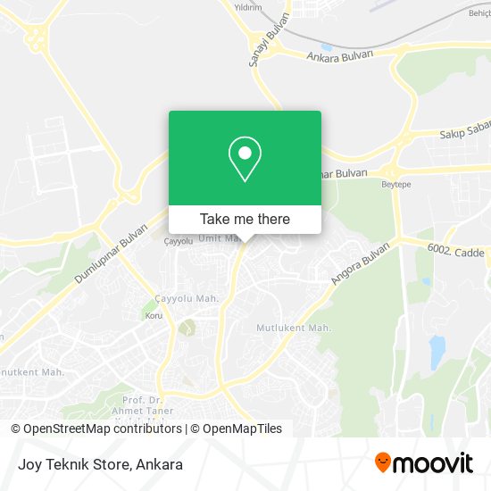 Joy Teknık Store map