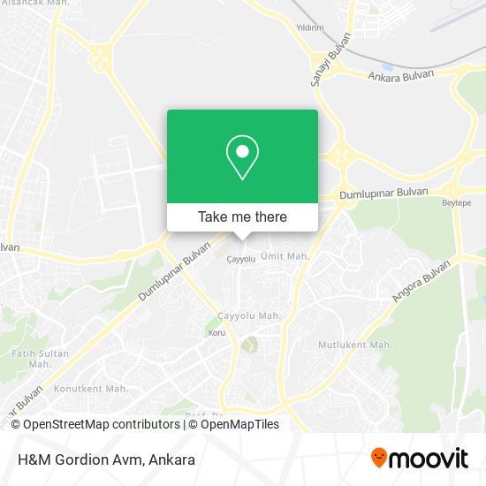 H&M Gordion Avm map
