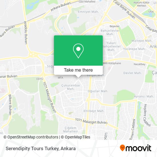 Serendipity Tours Turkey map