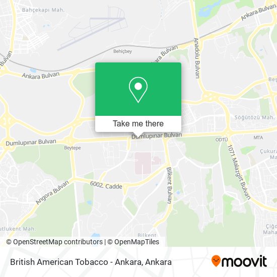 British American Tobacco - Ankara map