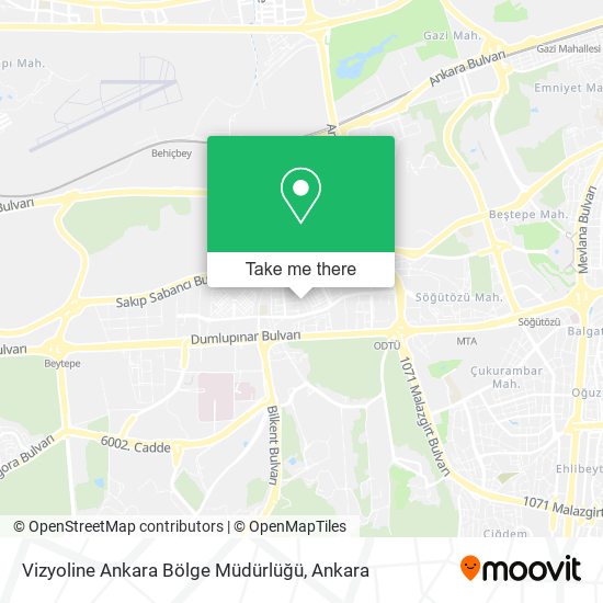 Vizyoline Ankara Bölge Müdürlüğü map