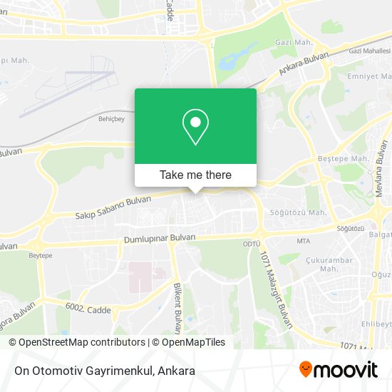 On Otomotiv Gayrimenkul map