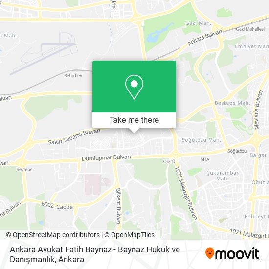 Ankara Avukat Fatih Baynaz - Baynaz Hukuk ve Danışmanlık map