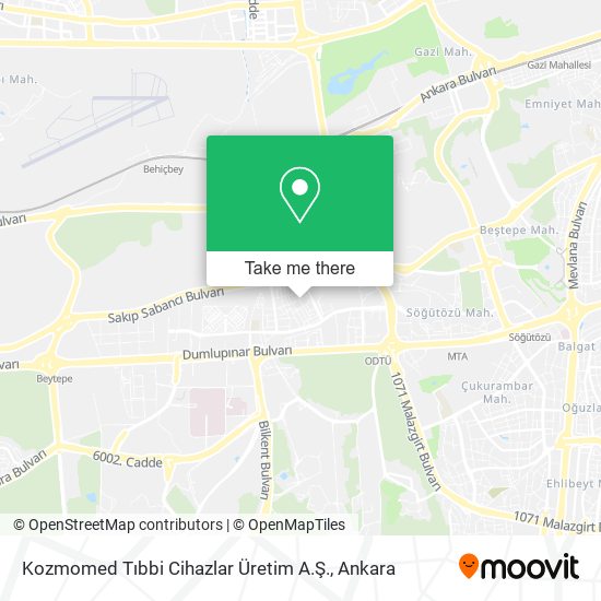 Kozmomed Tıbbi Cihazlar Üretim A.Ş. map