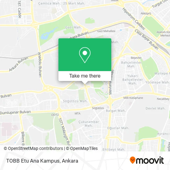 TOBB Etu Ana Kampus map