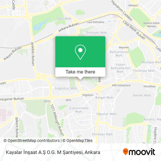 Kayalar İnşaat A.Ş O.G. M Şantiyesi map