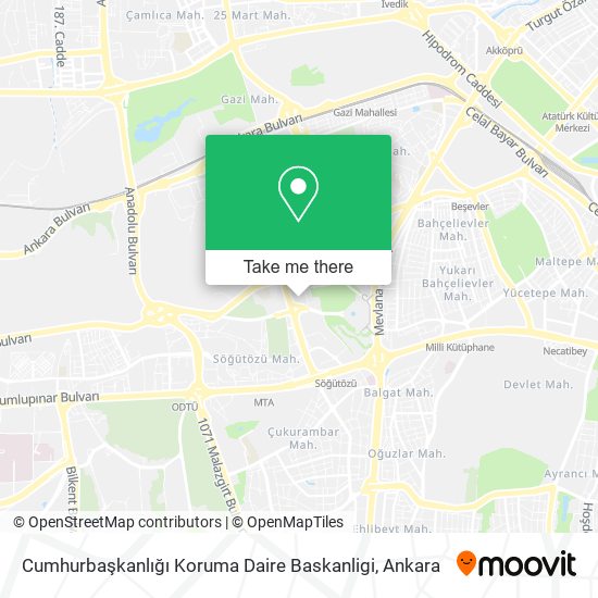Cumhurbaşkanlığı Koruma Daire Baskanligi map
