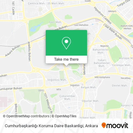 Cumhurbaşkanlığı Koruma Daire Baskanligi map