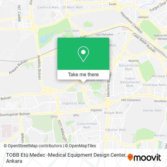 TOBB Etü Medec -Medical Equipment Design Center map