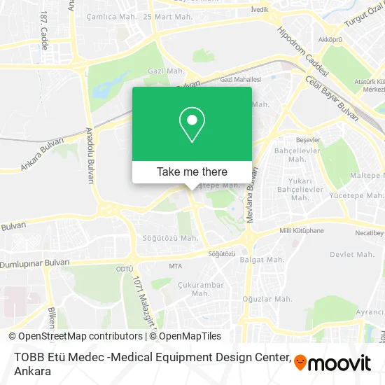 TOBB Etü Medec -Medical Equipment Design Center map