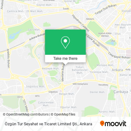 Özgün Tur Seyahat ve Ticaret Limited Şti. map