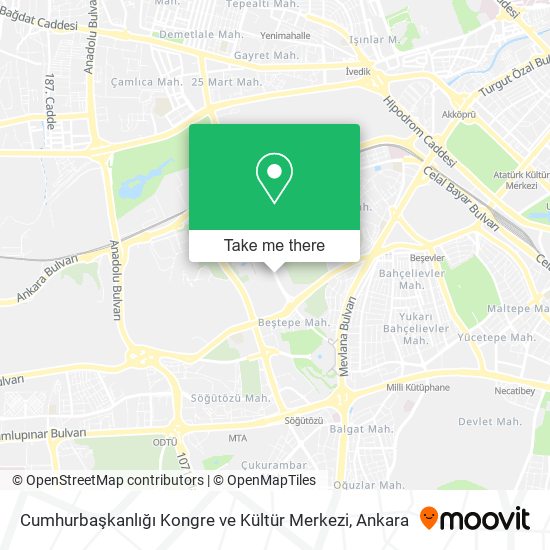 Cumhurbaşkanlığı Kongre ve Kültür Merkezi map