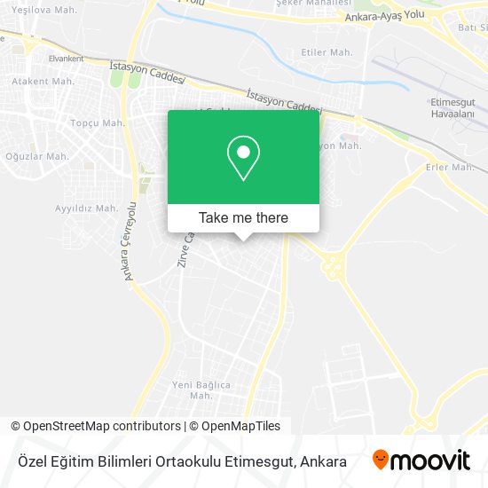 Özel Eğitim Bilimleri Ortaokulu Etimesgut map