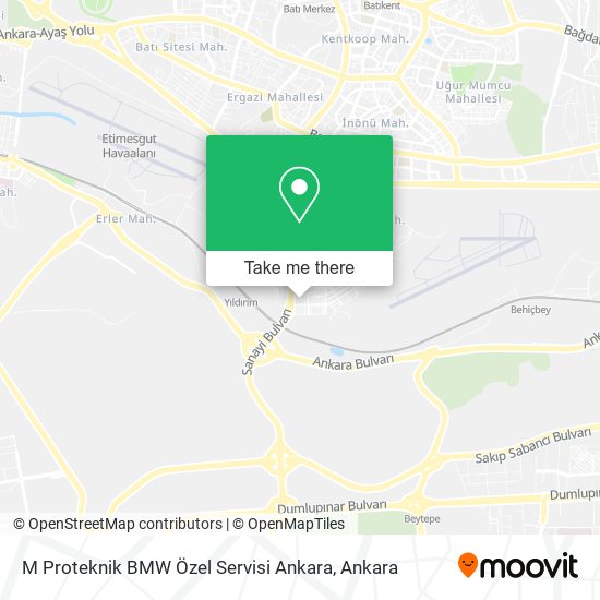 M Proteknik BMW Özel Servisi Ankara map