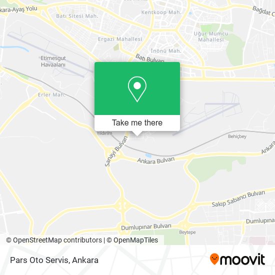 Pars Oto Servis map