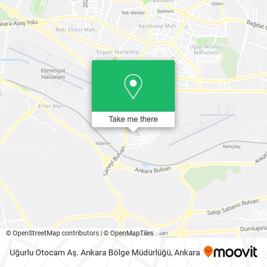 Uğurlu Otocam Aş. Ankara Bölge Müdürlüğü map