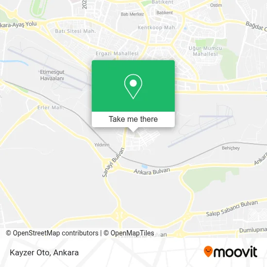Kayzer Oto map