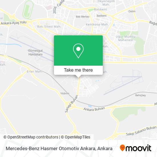 Mercedes-Benz Hasmer Otomotiv Ankara map