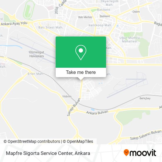 Mapfre Sigorta Service Center map