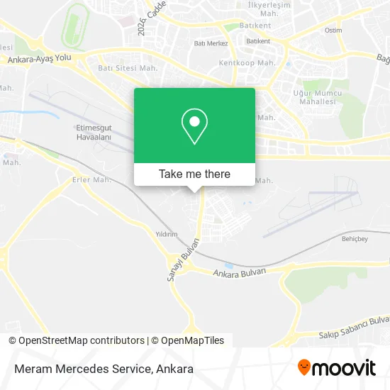 Meram Mercedes Service map