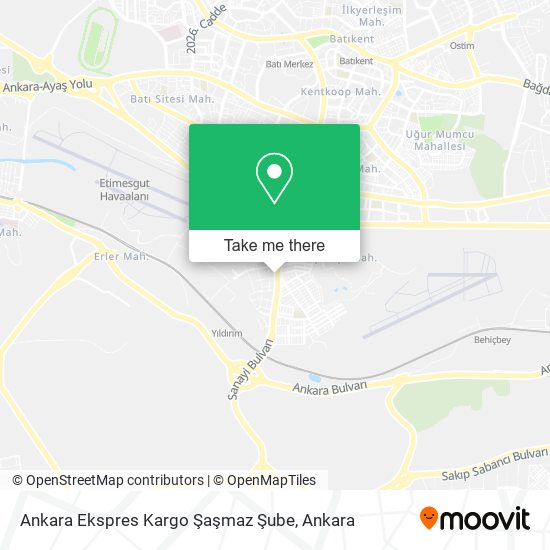 Ankara Ekspres Kargo Şaşmaz Şube map