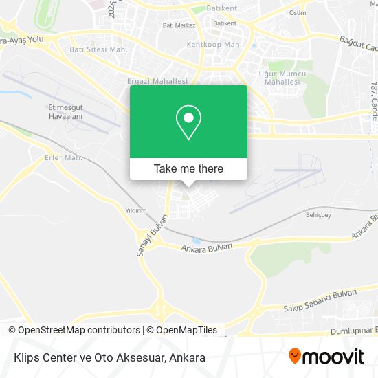 Klips Center ve Oto Aksesuar map