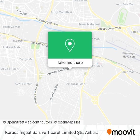 Karaca İnşaat San. ve Ticaret Limited Şti. map