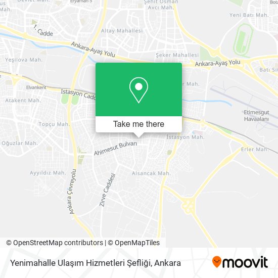 Yenimahalle Ulaşım Hizmetleri Şefliği map
