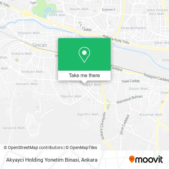 Akyayci Holding Yonetim Binasi map