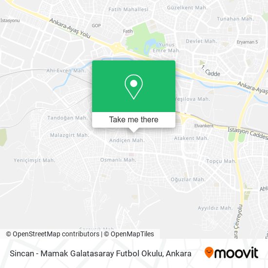 Sincan - Mamak Galatasaray Futbol Okulu map